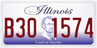 IL license plate B301574