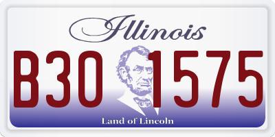 IL license plate B301575