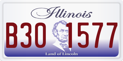 IL license plate B301577