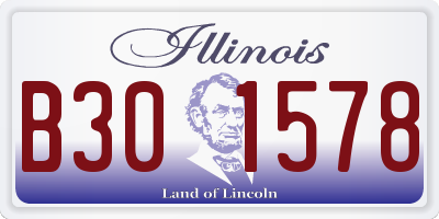 IL license plate B301578