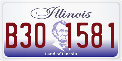 IL license plate B301581
