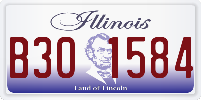 IL license plate B301584