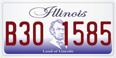 IL license plate B301585
