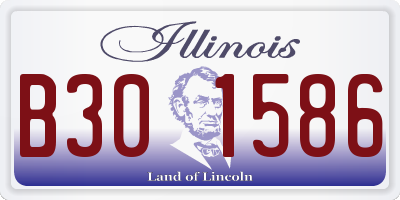 IL license plate B301586