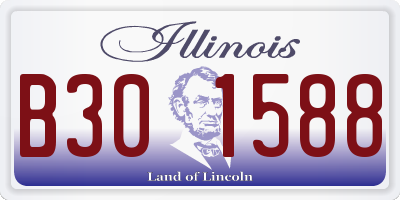 IL license plate B301588
