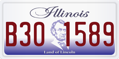 IL license plate B301589