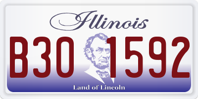 IL license plate B301592