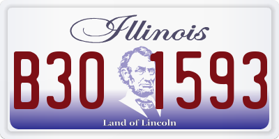 IL license plate B301593