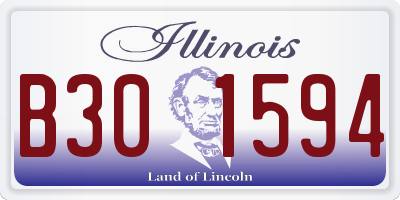 IL license plate B301594