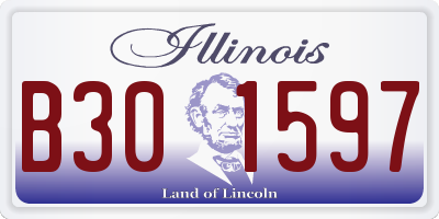 IL license plate B301597