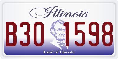 IL license plate B301598