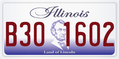 IL license plate B301602