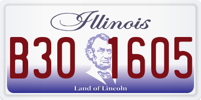 IL license plate B301605