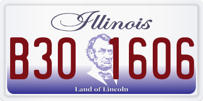 IL license plate B301606