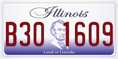 IL license plate B301609