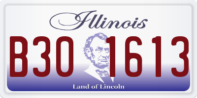 IL license plate B301613