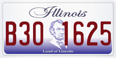 IL license plate B301625