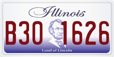 IL license plate B301626