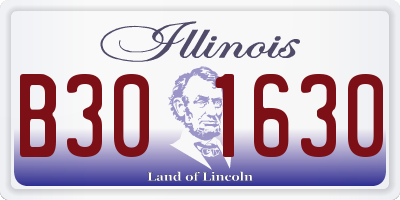 IL license plate B301630