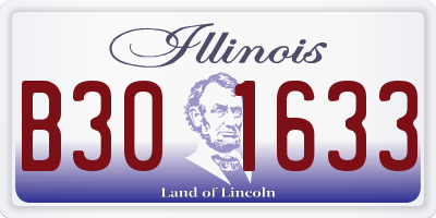 IL license plate B301633