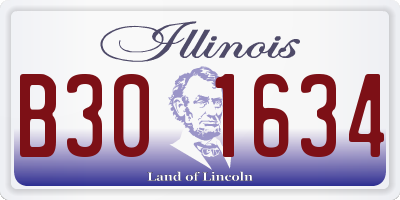 IL license plate B301634
