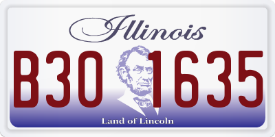 IL license plate B301635