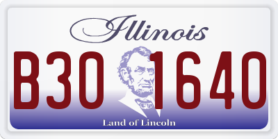 IL license plate B301640
