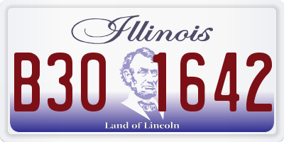IL license plate B301642