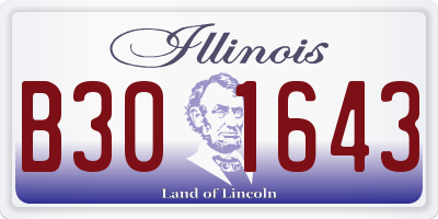 IL license plate B301643