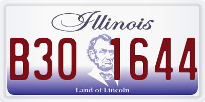 IL license plate B301644