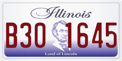 IL license plate B301645