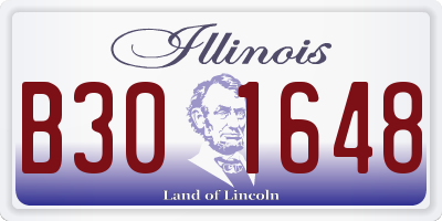 IL license plate B301648