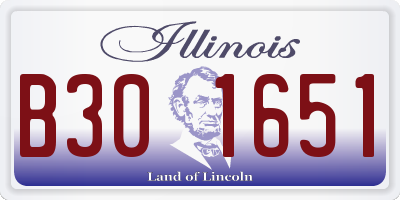 IL license plate B301651