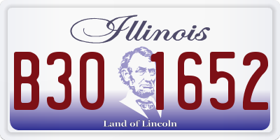 IL license plate B301652