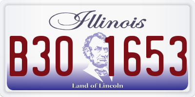 IL license plate B301653