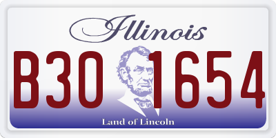 IL license plate B301654