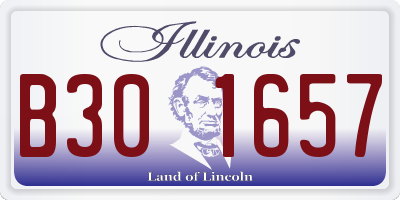 IL license plate B301657