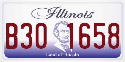 IL license plate B301658