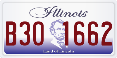 IL license plate B301662