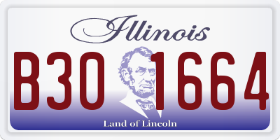 IL license plate B301664