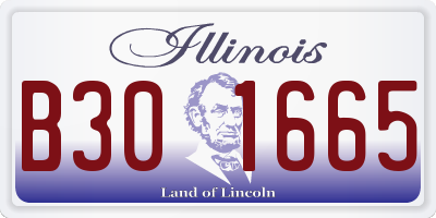 IL license plate B301665