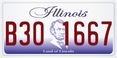 IL license plate B301667