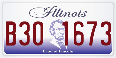 IL license plate B301673