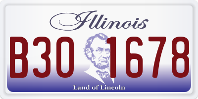 IL license plate B301678