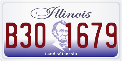 IL license plate B301679