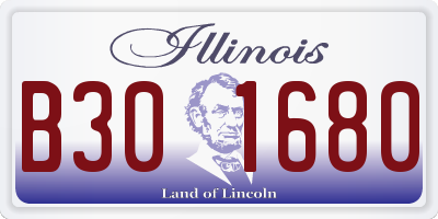 IL license plate B301680