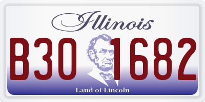 IL license plate B301682