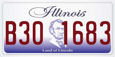IL license plate B301683