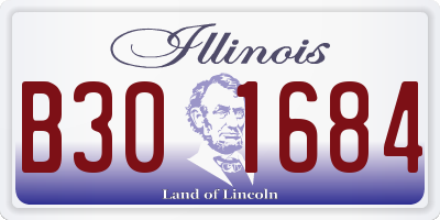 IL license plate B301684