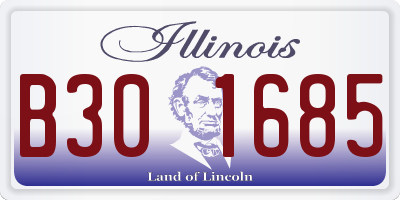 IL license plate B301685